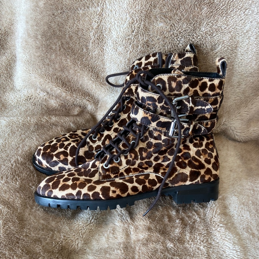 Rebecca Minkoff animal print boots Size 11